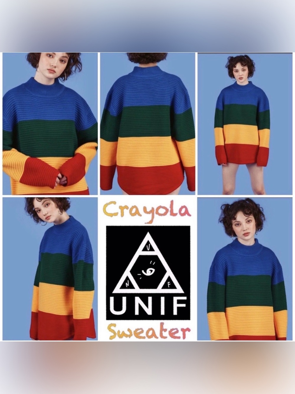 Rare UNIF Rainbow Crayola Sweater
Super Comfy M